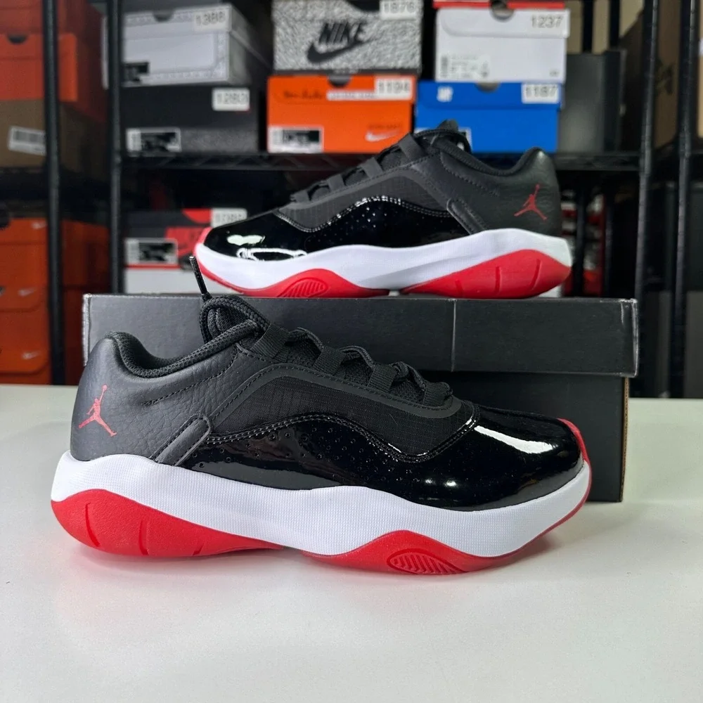 Nike Air Jordan 11 CMFT Basketball Shoes Youth Size 5Y Black Red CZ0907-060